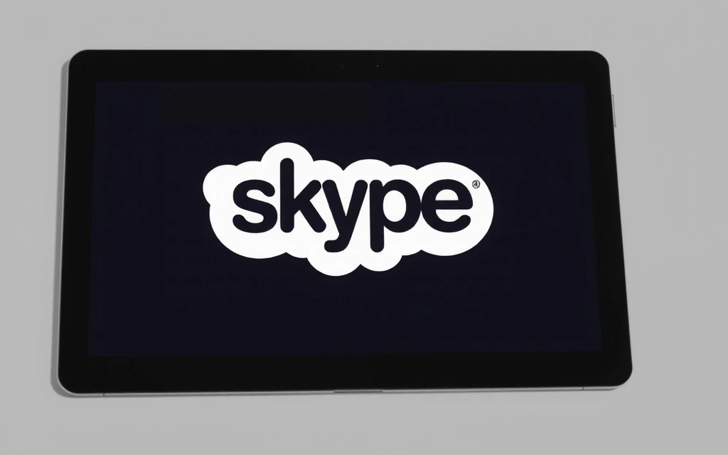 Skype-Logo auf einem Tablet-Bildschirm, symbolisiert alternative Kommunikationsplattformen für Ernährungsberatung.